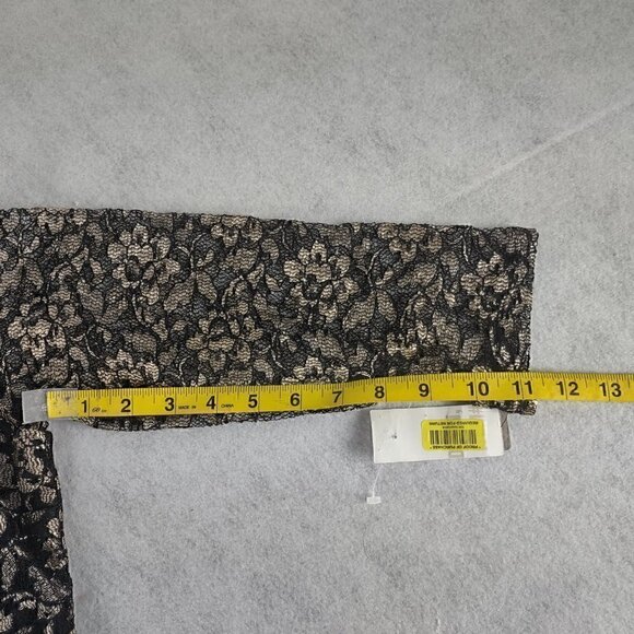 I.N. Studio Black Dress with Gold Overlay Cocktail, Evening Dress Size 14 (NWT) - Picture 9 of 13